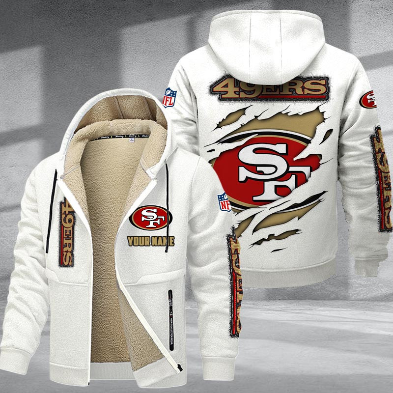 San Francisco 49ers DMTZ0381 Premium Sherpa-Lined Winter Hoodie – Personalized Edition