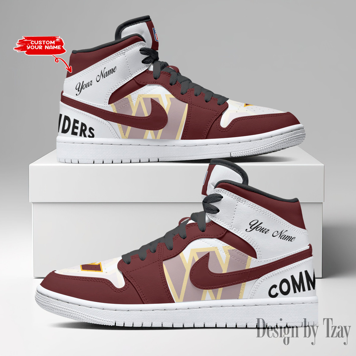SPTBGAJ1S064-Washington Commanders NFL Air Jordan 1 Sneakers DV19
