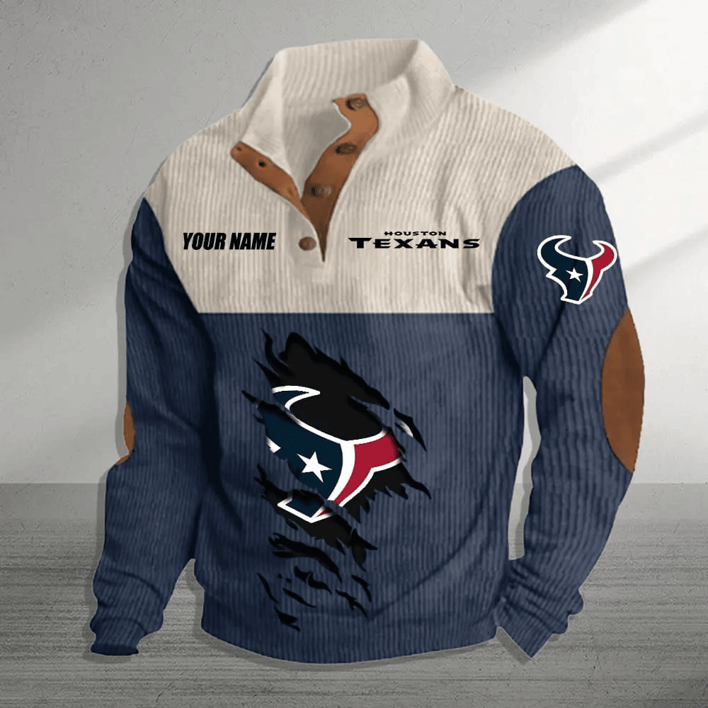 Houston Texans Premium Personalized Game-Day Pullover S9DBSCH141