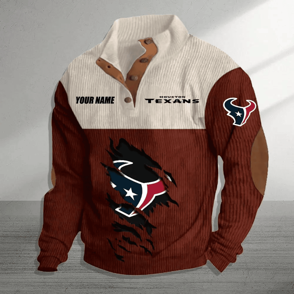 Houston Texans Premium Personalized Game-Day Pullover S9DBSCH141