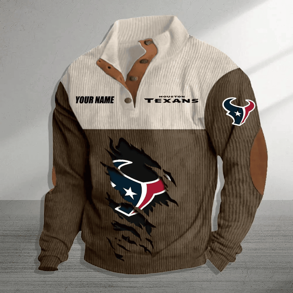 Houston Texans Premium Personalized Game-Day Pullover S9DBSCH141