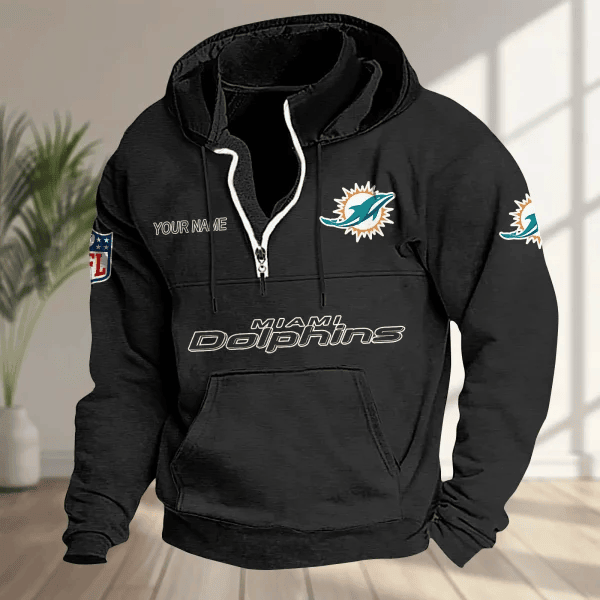 Miami Dolphins Half-zip Hoodie SPTHZHC020