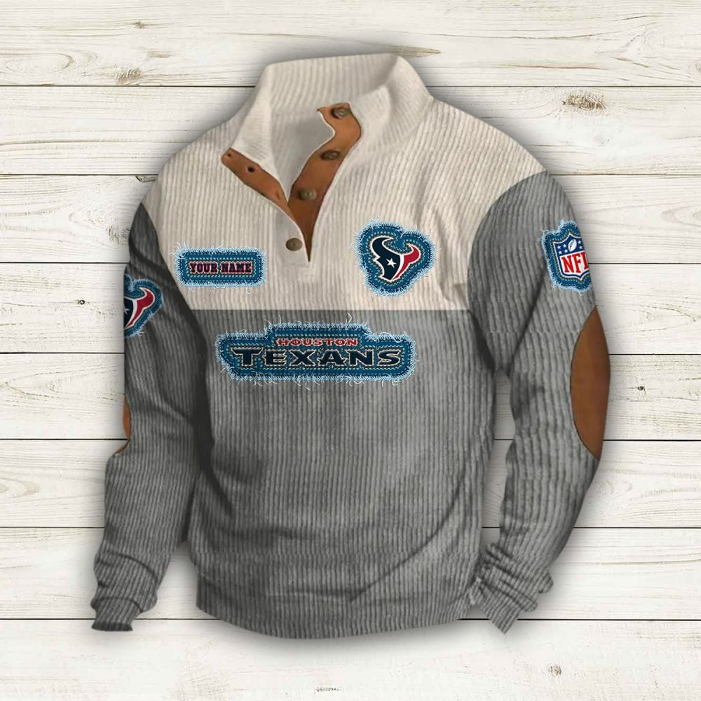 Houston Texans Premium Personalized Game-Day Pullover S9DBSCH173