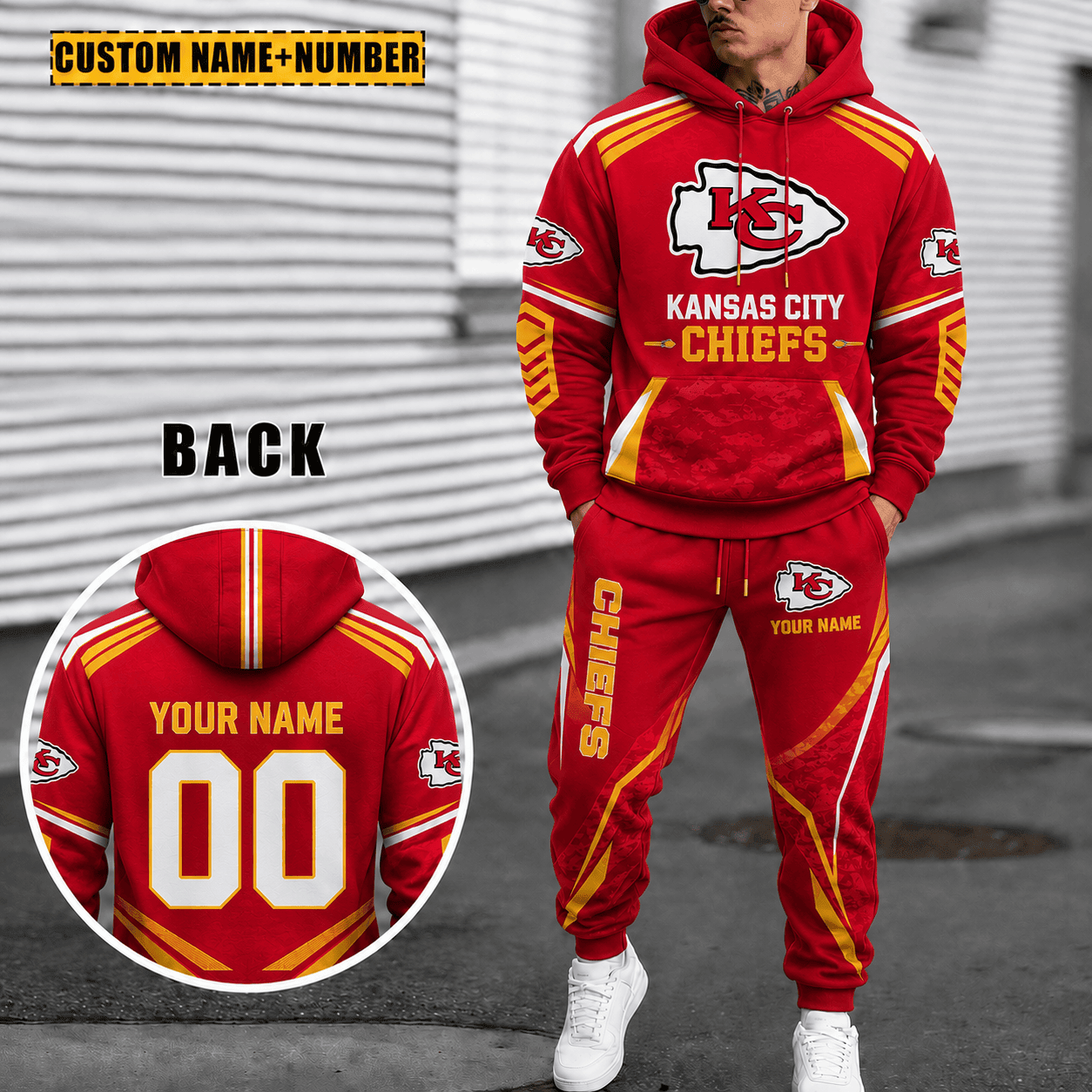Kansas City Chiefs Personalized Combo Hoodie And Sweatpants Gift For Fan VA1019