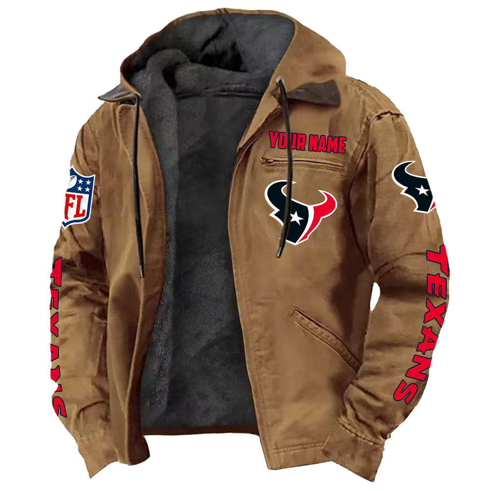 Houston Texans DMJK0013 Hooded Cardigan Jacket