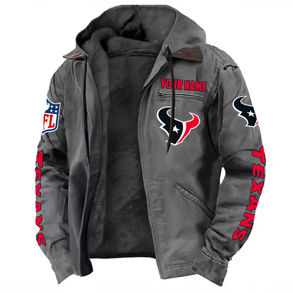 Houston Texans DMJK0013 Hooded Cardigan Jacket