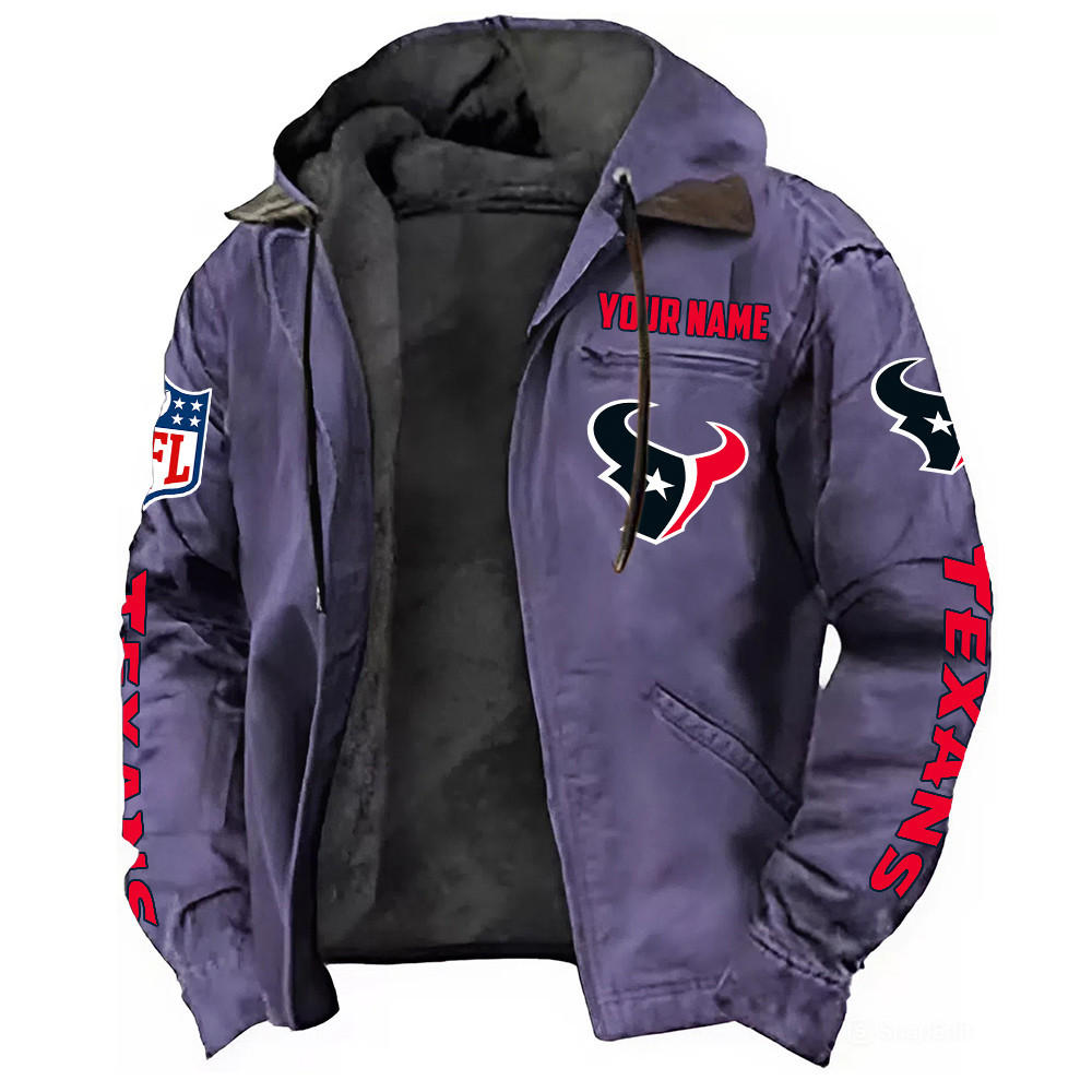Houston Texans DMJK0013 Hooded Cardigan Jacket