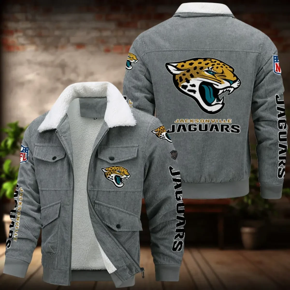 Jacksonville Jaguars Men's Thickened Corduroy Jacket ANZANZTCJ015