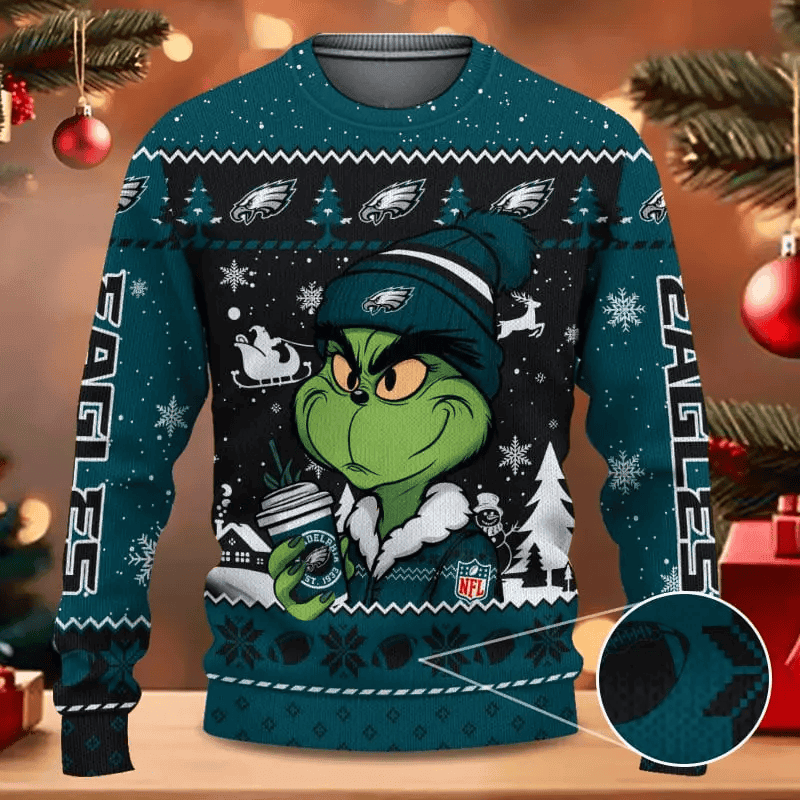 SPTBGSWT370-Philadelphia Eagles Christmas Woolen Sweater