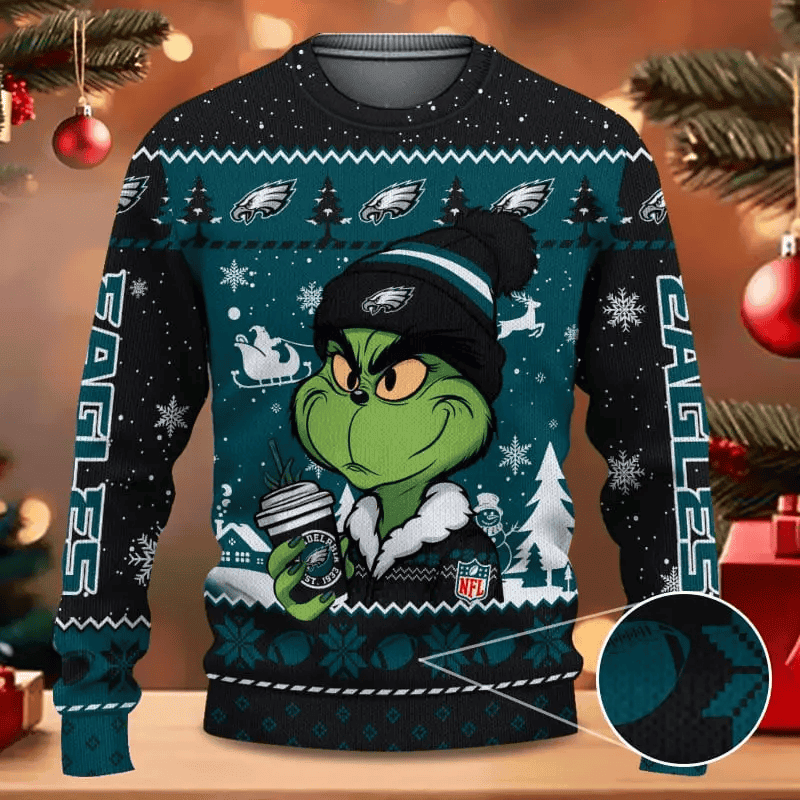 SPTBGSWT370-Philadelphia Eagles Christmas Woolen Sweater