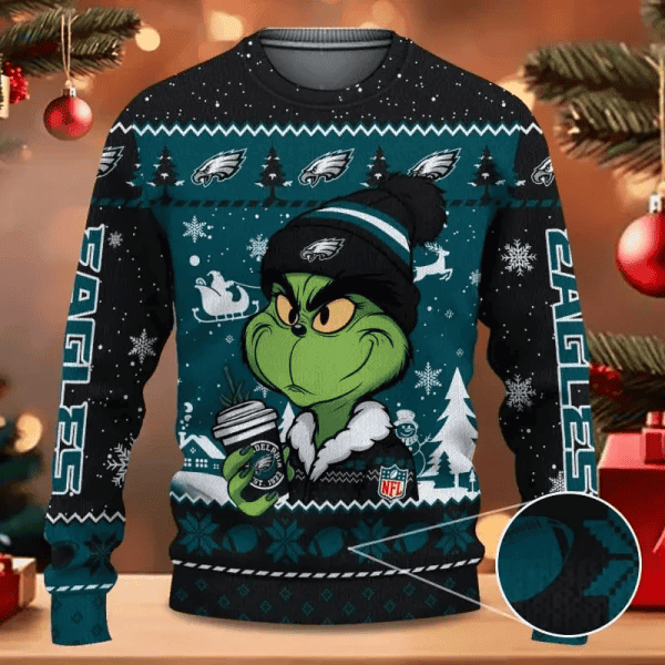 SPTBGSWT370-Philadelphia Eagles Christmas Woolen Sweater