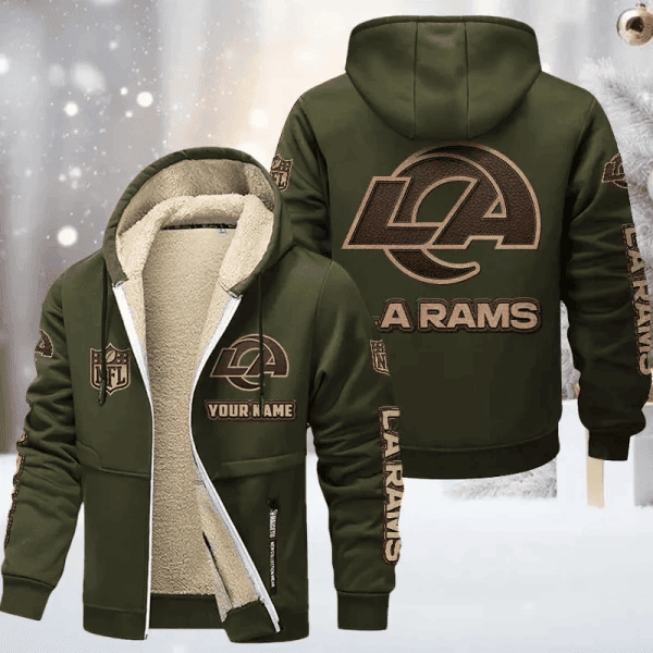 Los Angeles Rams DMTZ0856 Premium Sherpa-Lined Winter Hoodie – Personalized Edition