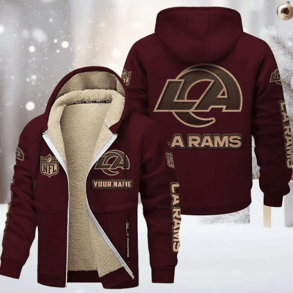 Los Angeles Rams DMTZ0856 Premium Sherpa-Lined Winter Hoodie – Personalized Edition