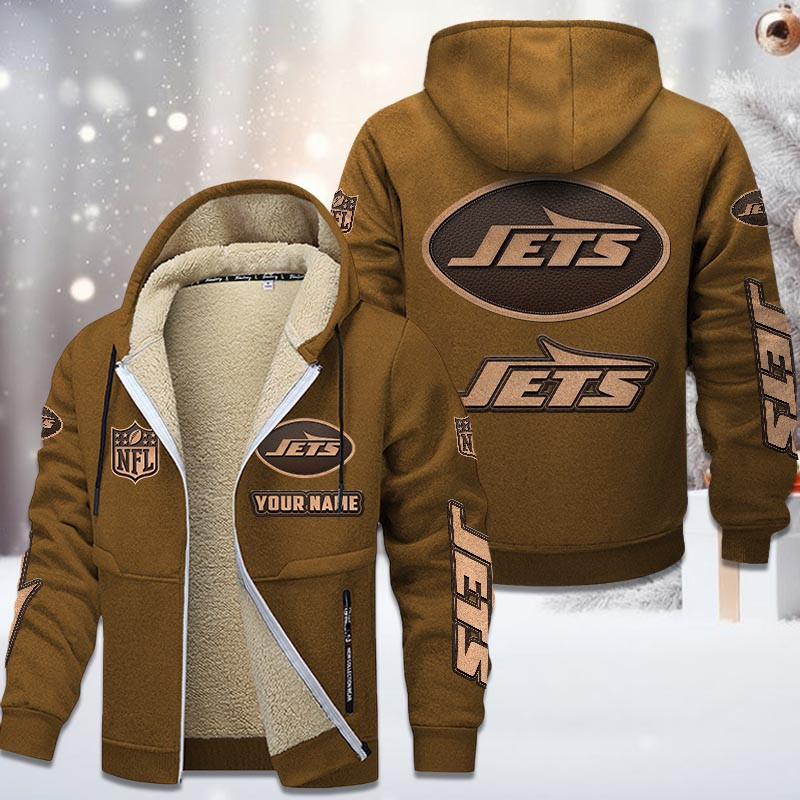 New York Jets DMTZ0862 Premium Sherpa-Lined Winter Hoodie – Personalized Edition