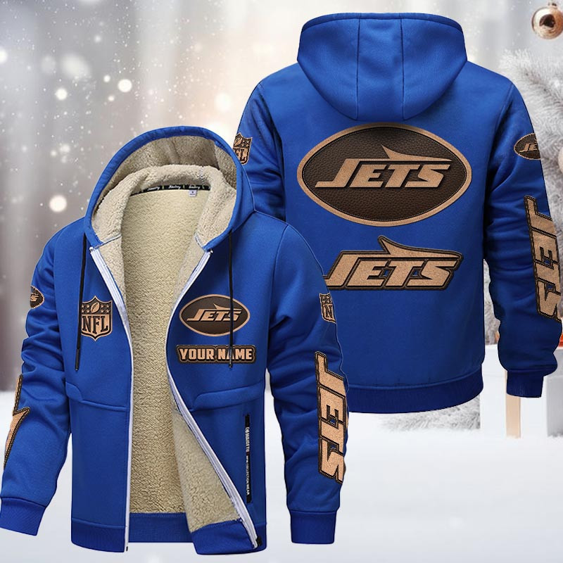 New York Jets DMTZ0862 Premium Sherpa-Lined Winter Hoodie – Personalized Edition