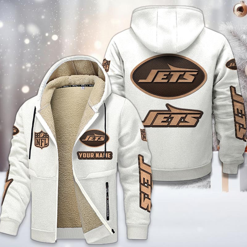 New York Jets DMTZ0862 Premium Sherpa-Lined Winter Hoodie – Personalized Edition
