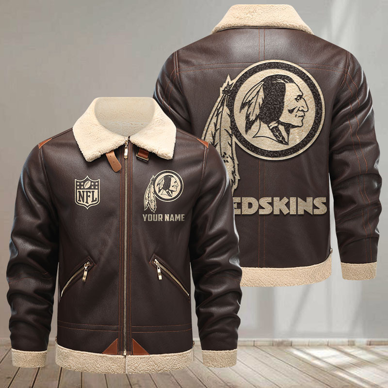 Washington Redskin DMLK0422 Leather Jacket Free Shipping