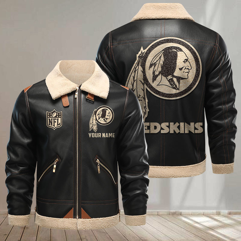 Washington Redskin DMLK0422 Leather Jacket Free Shipping