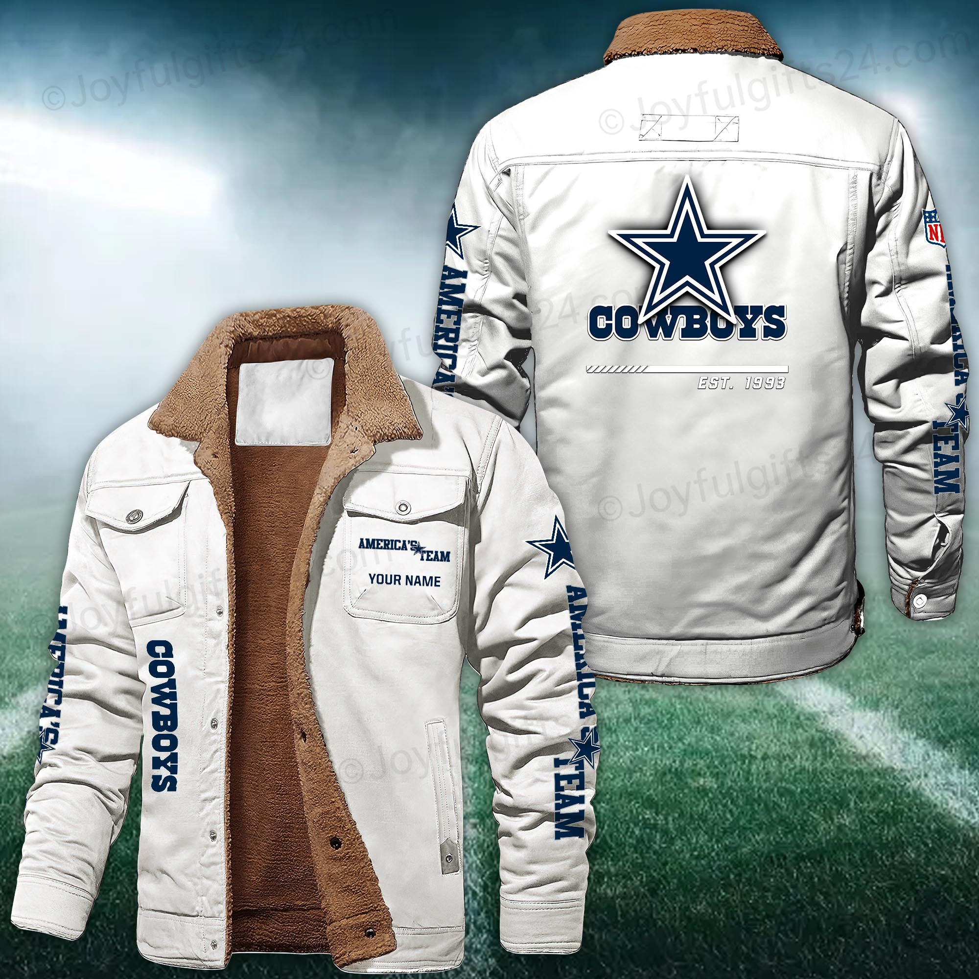 Dallas Cowboys FLEECE BOMBER JACKET Custom name 10043895N