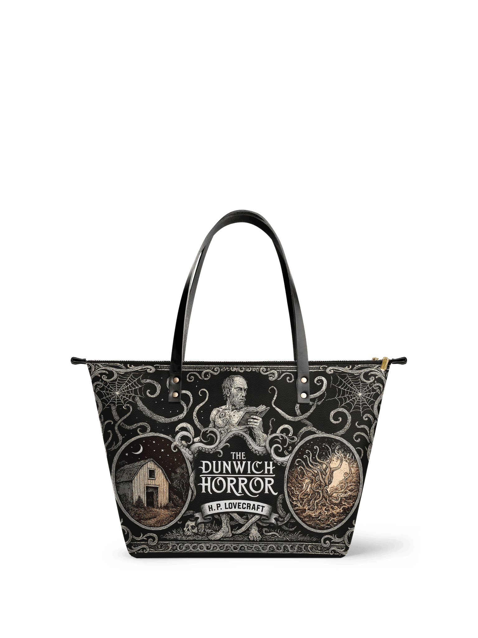"The Dunwich Horror" Leather Tote Bag