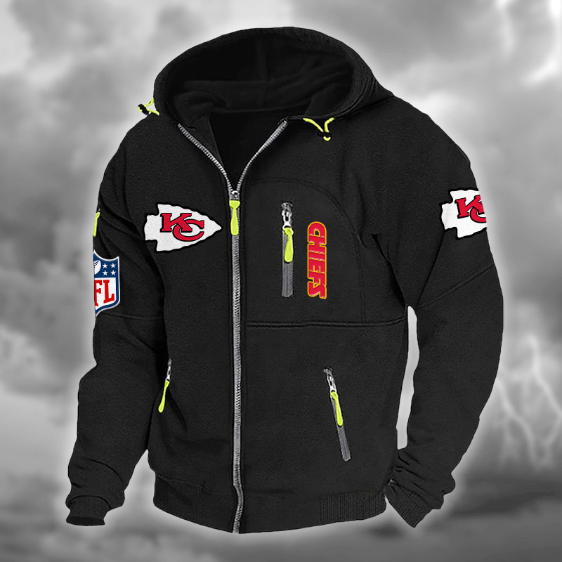 Kansas City Chiefs DMCD0667 Hooded Cardigan Jacket