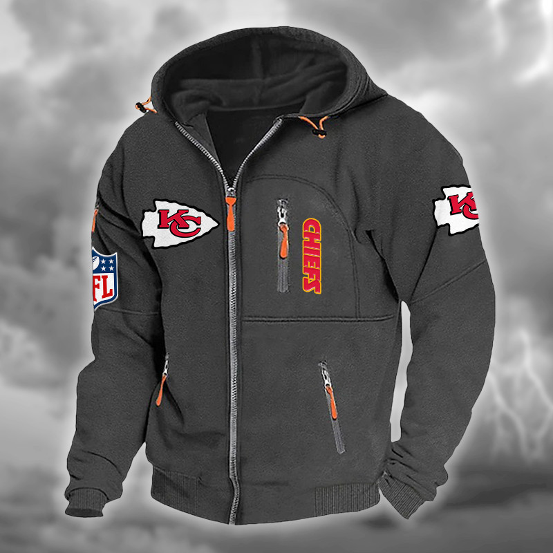 Kansas City Chiefs DMCD0667 Hooded Cardigan Jacket