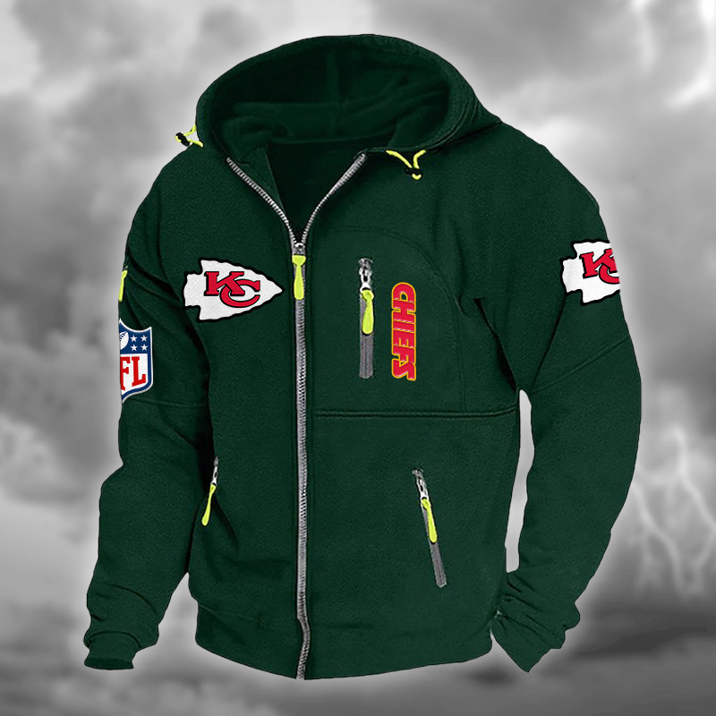 Kansas City Chiefs DMCD0667 Hooded Cardigan Jacket