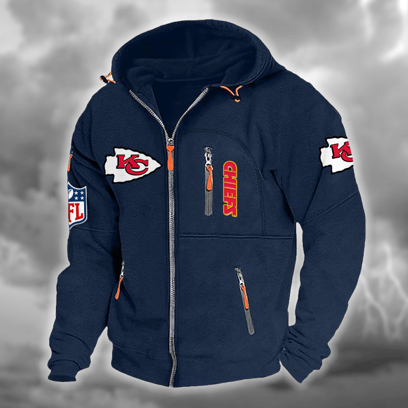 Kansas City Chiefs DMCD0667 Hooded Cardigan Jacket