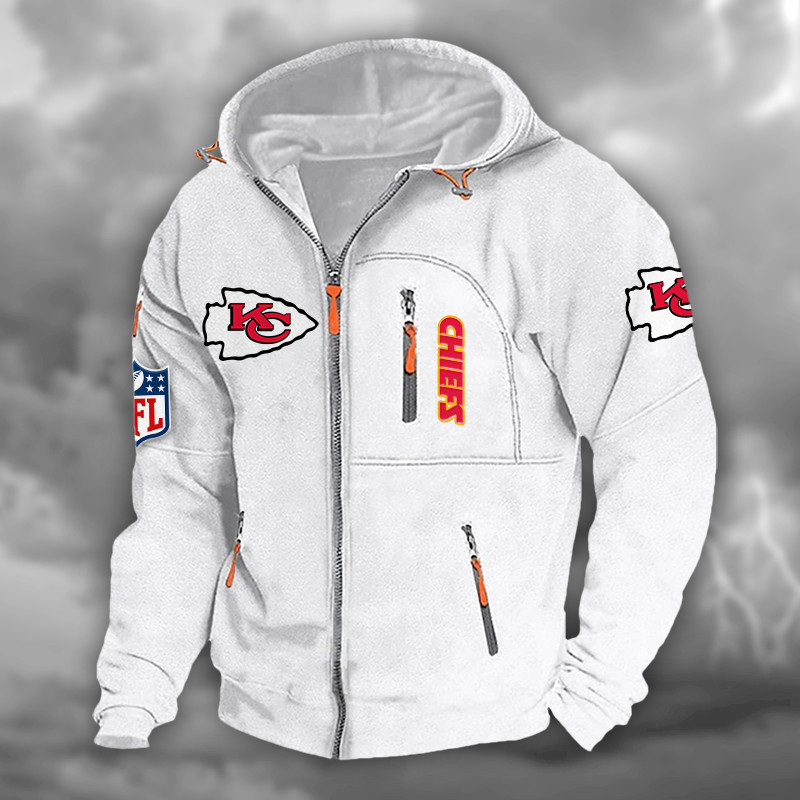Kansas City Chiefs DMCD0667 Hooded Cardigan Jacket