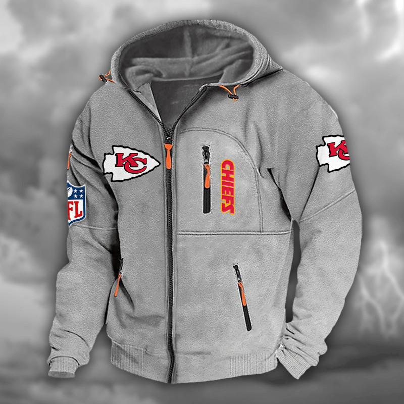 Kansas City Chiefs DMCD0667 Hooded Cardigan Jacket