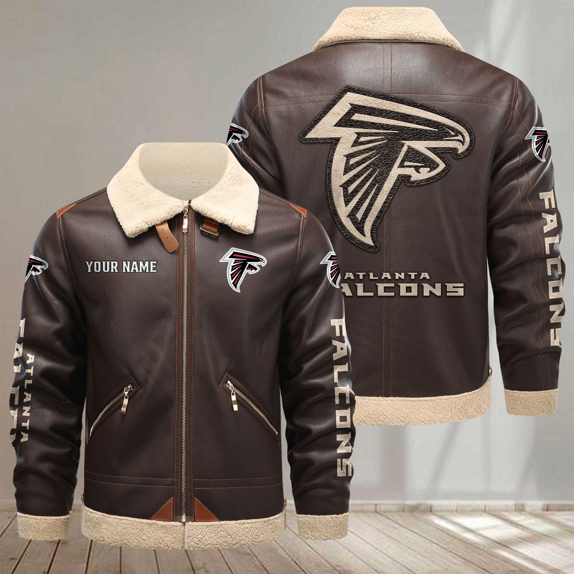 Atlanta Falcons VITPL072 Leather Jacket – Premium & Ultra-Thick Leather Jacket