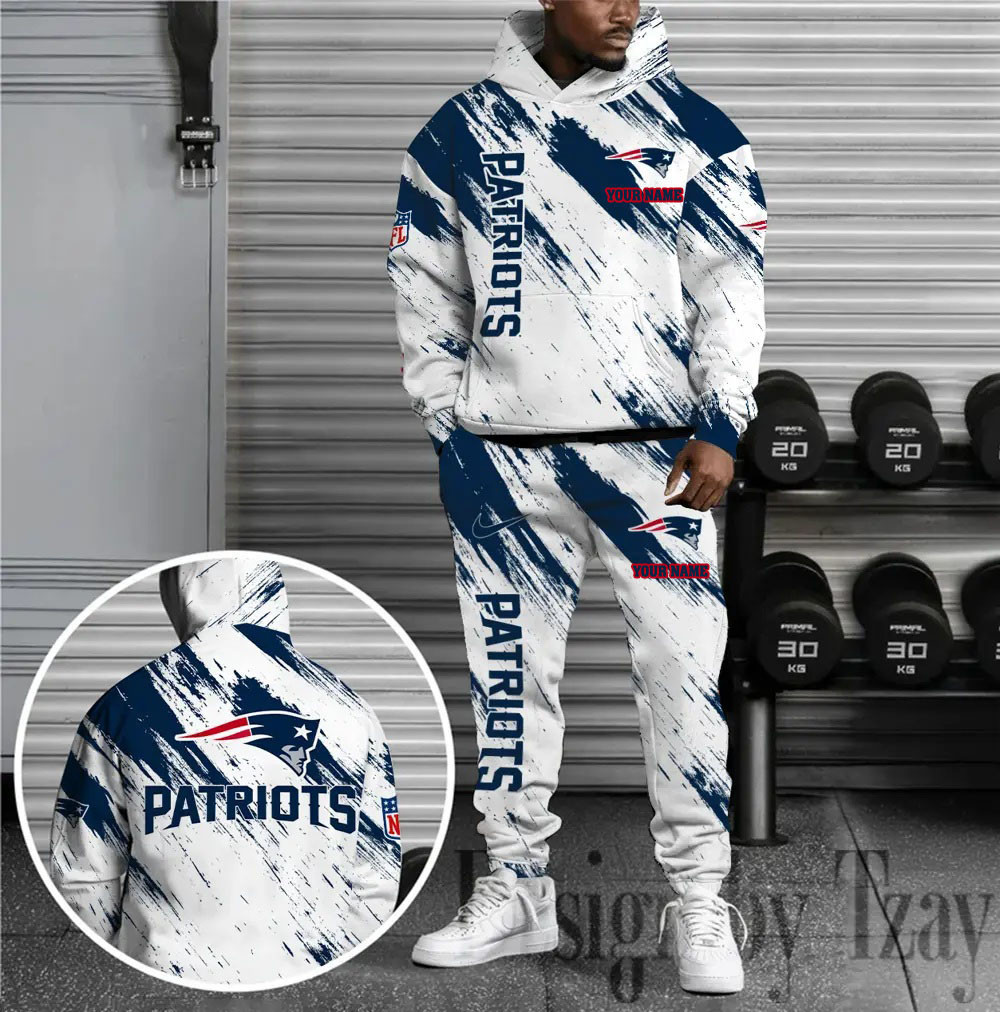 New England Patriots Combo Hoodie And Sweatpants Gift For Fan AZHD1375