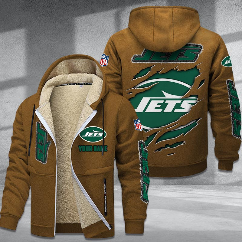 New York Jets DMTZ0378 Premium Sherpa-Lined Winter Hoodie – Personalized Edition