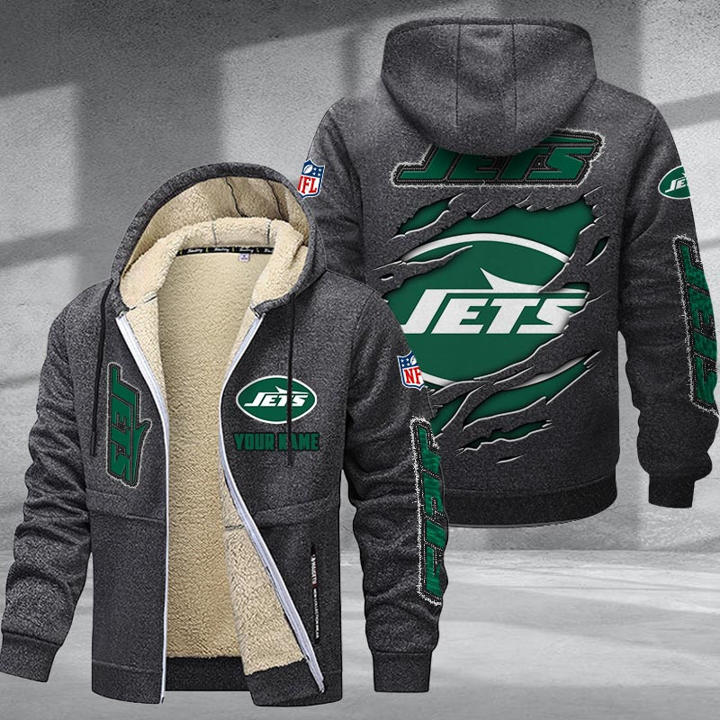 New York Jets DMTZ0378 Premium Sherpa-Lined Winter Hoodie – Personalized Edition