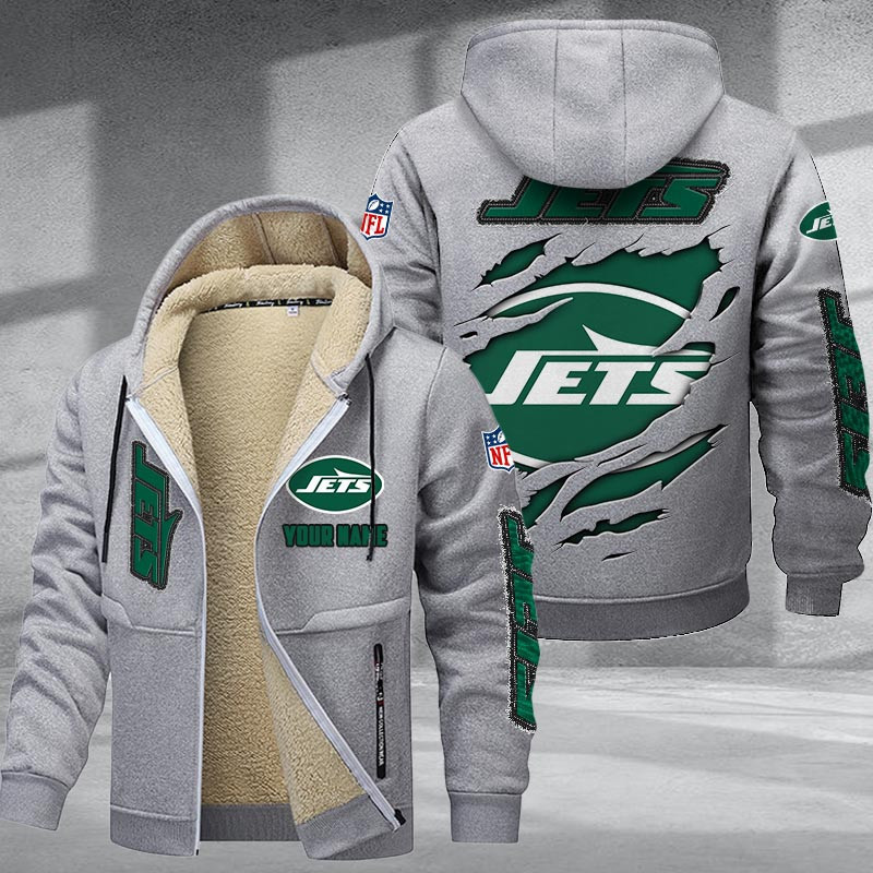 New York Jets DMTZ0378 Premium Sherpa-Lined Winter Hoodie – Personalized Edition