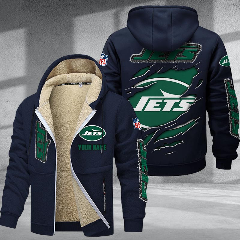 New York Jets DMTZ0378 Premium Sherpa-Lined Winter Hoodie – Personalized Edition