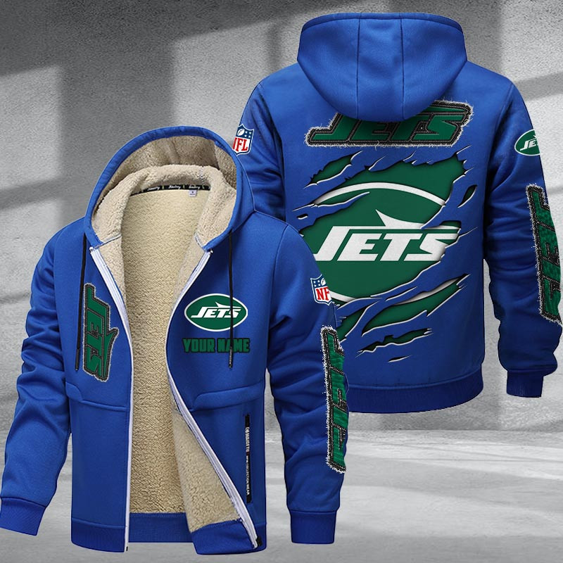 New York Jets DMTZ0378 Premium Sherpa-Lined Winter Hoodie – Personalized Edition
