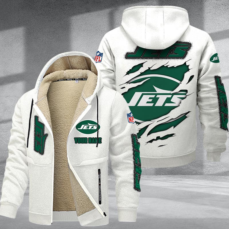 New York Jets DMTZ0378 Premium Sherpa-Lined Winter Hoodie – Personalized Edition