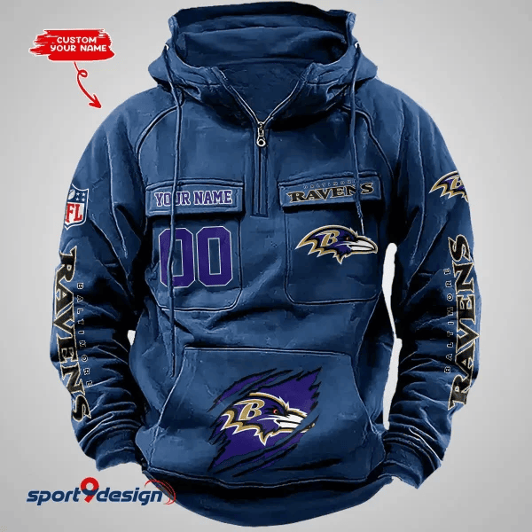 Baltimore Ravens Vintage Men Hoodie AZVMHD163