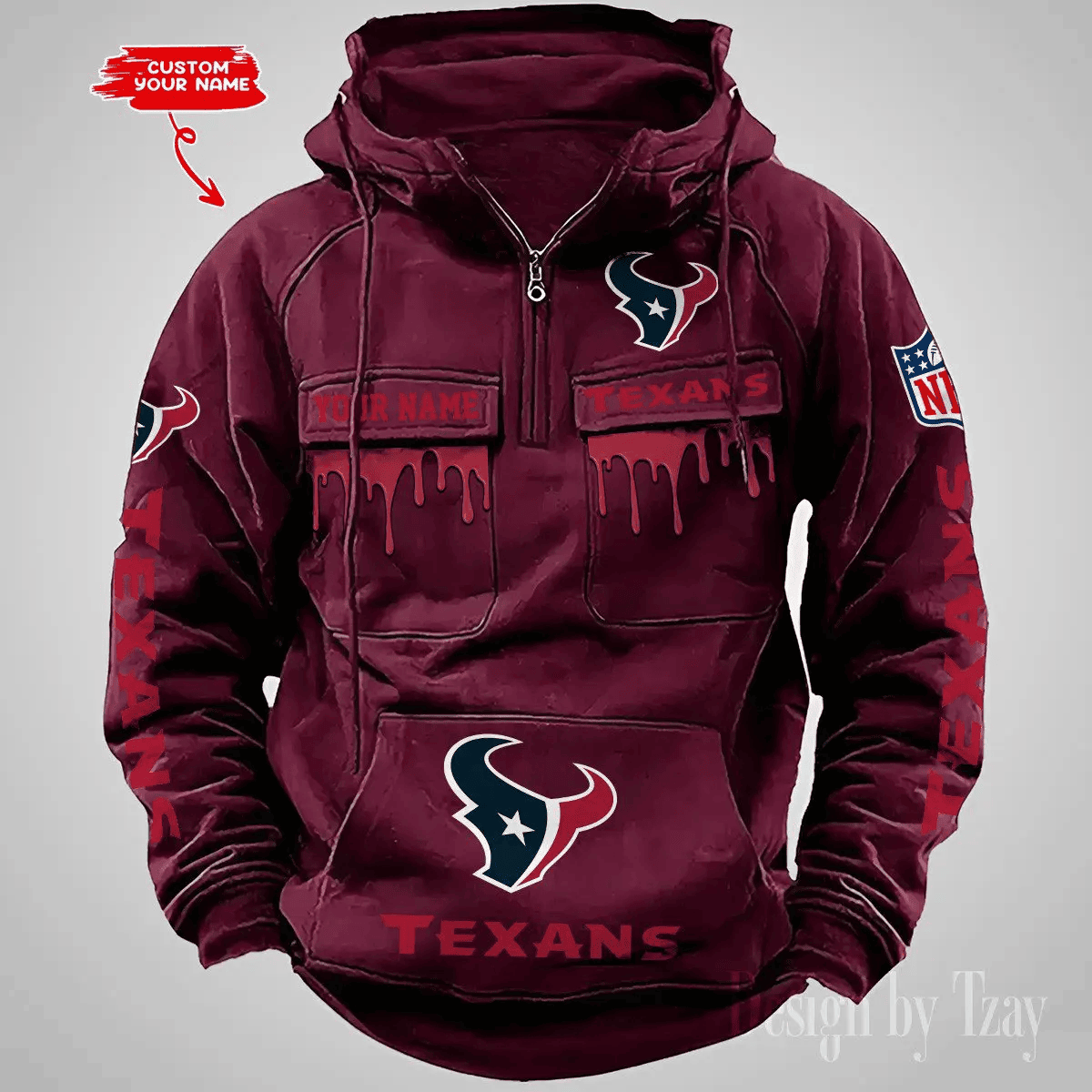 SPTAZVMHD488-Houston Texans Vintage Men Hoodie DV22