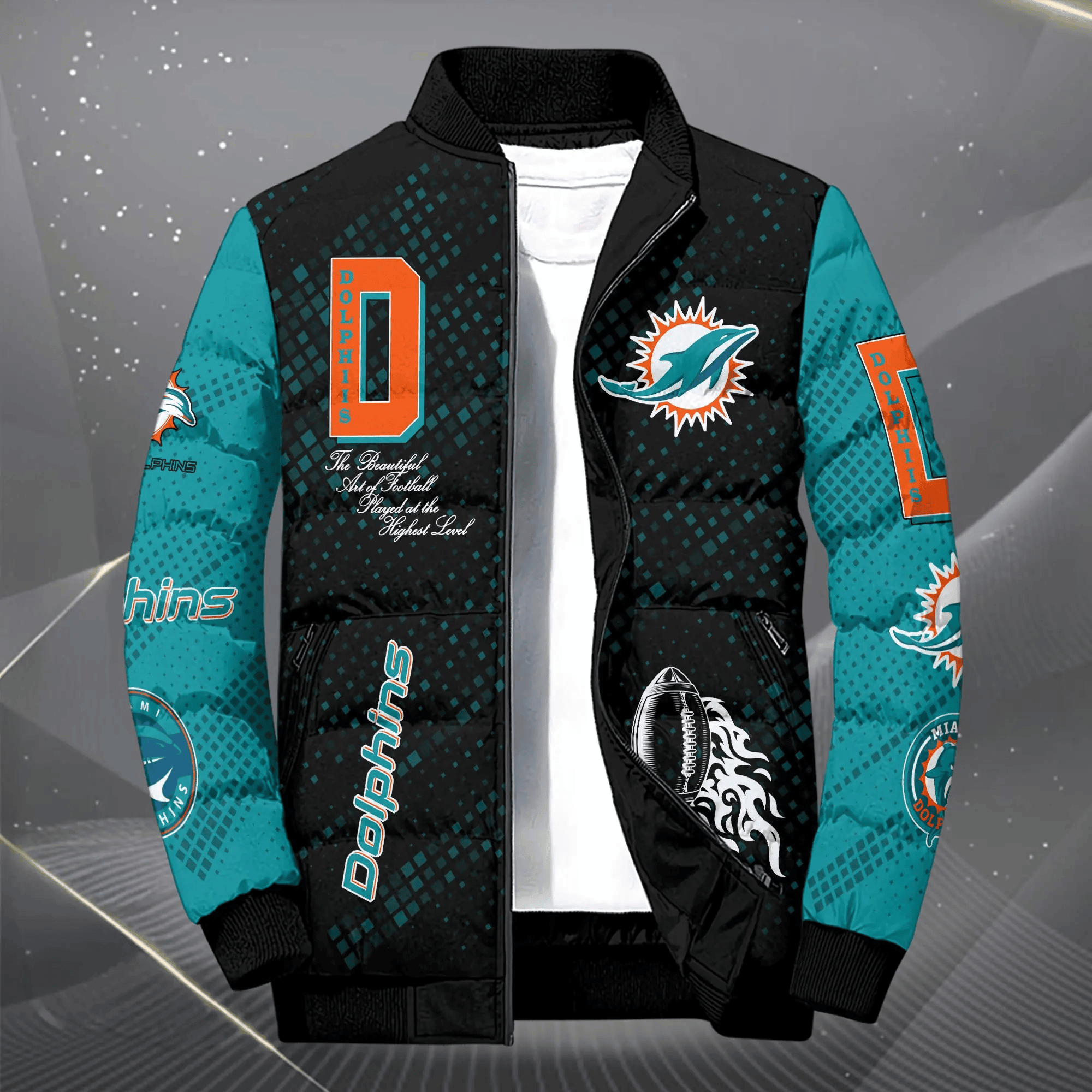 NFL Miami Dolphins Puffer Jacket PUJA-W4B8H5