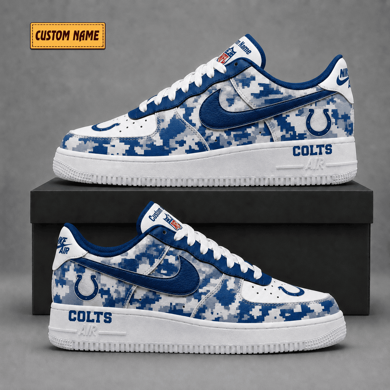 Indianapolis Colts | Premium NFL Fear The Team AF1 Sneakers - VA38813