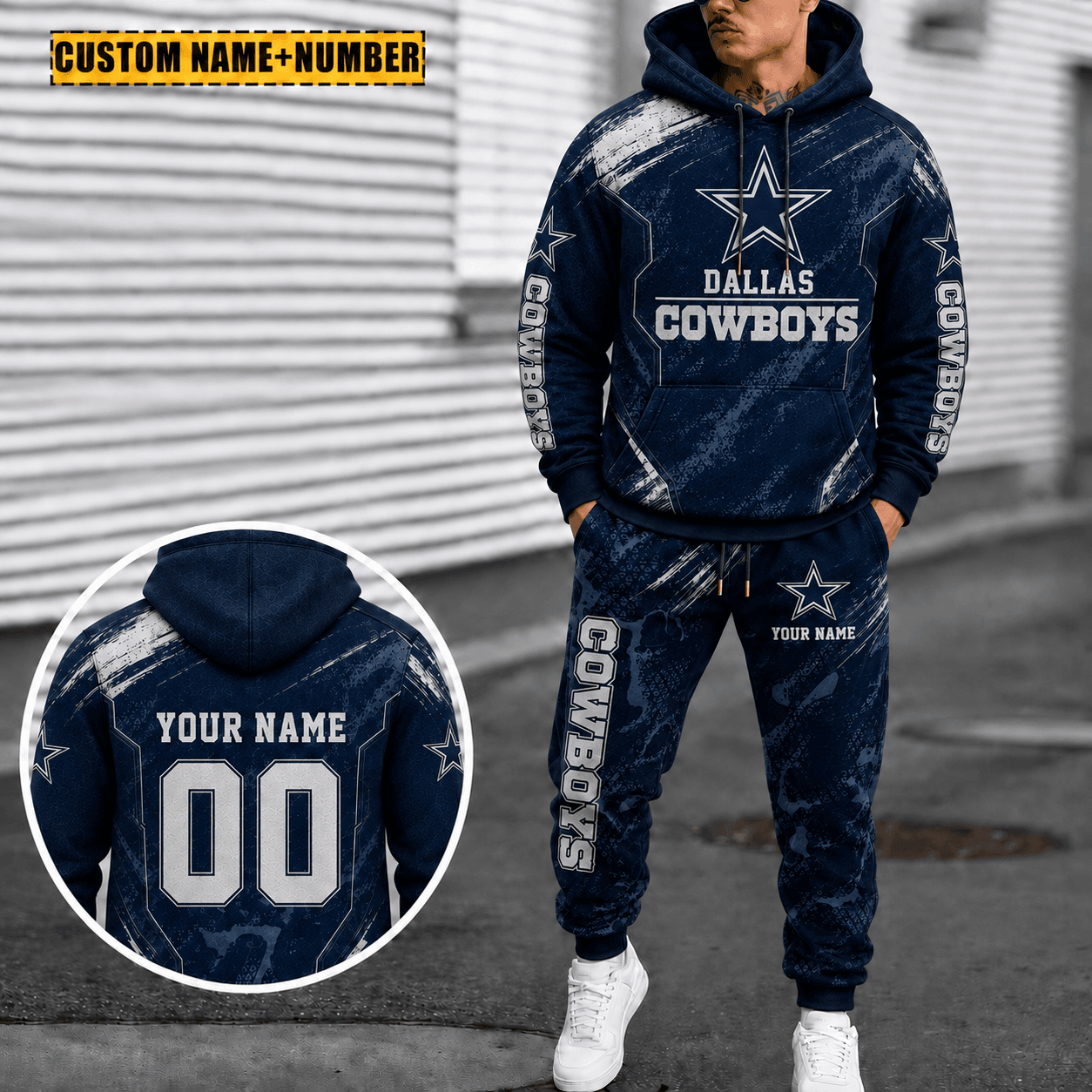 Dallas Cowboys Personalized Combo Hoodie And Sweatpants Gift For Fan VA1064