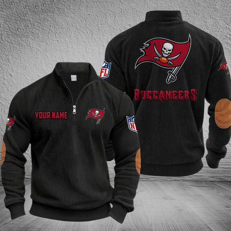 Tampa Bay Buccaneers DMSH0298 Stand Collar Half-zip Sweatshirt Multicolor