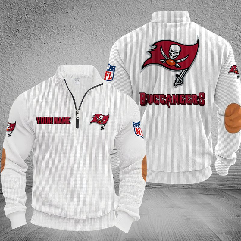 Tampa Bay Buccaneers DMSH0298 Stand Collar Half-zip Sweatshirt Multicolor