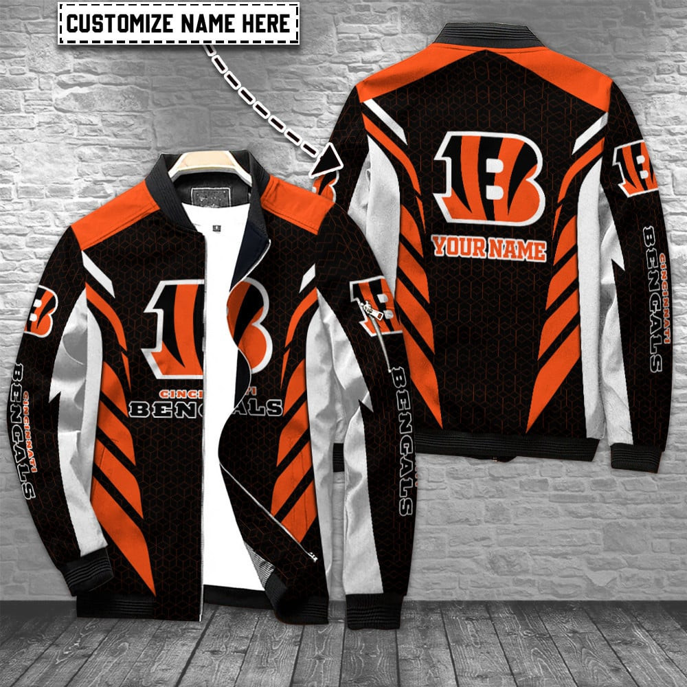 Cincinnati Bengals Personalized Bomber Jacket BG718