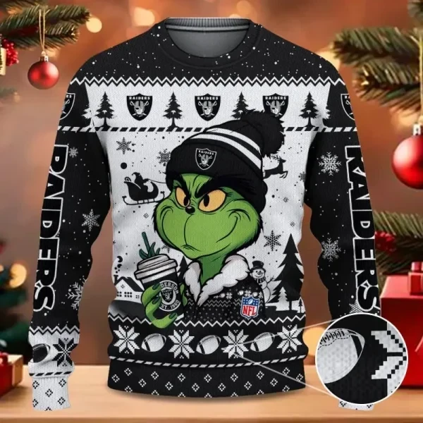 SPTBGSWT361-Las Vegas Raiders Christmas Woolen Sweater