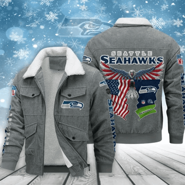 Seattle Seahawks VITCJ101 Men’s Thickened Corduroy Jacket