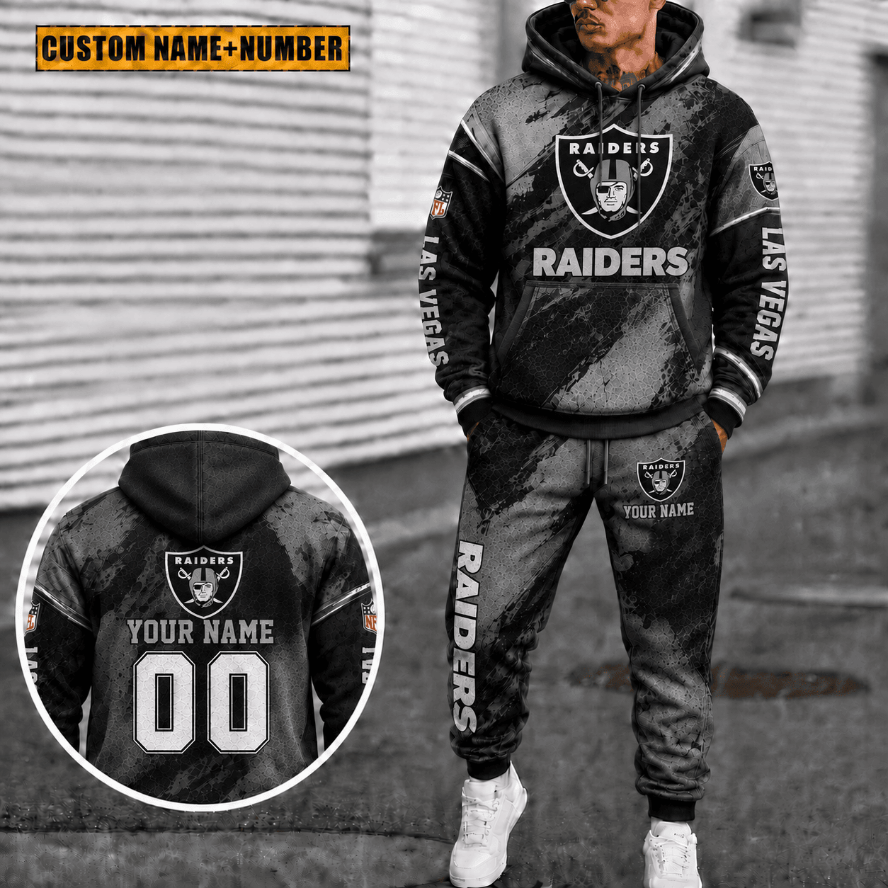 Raiders Personalized Combo Hoodie And Sweatpants Gift For Fan VAN6124
