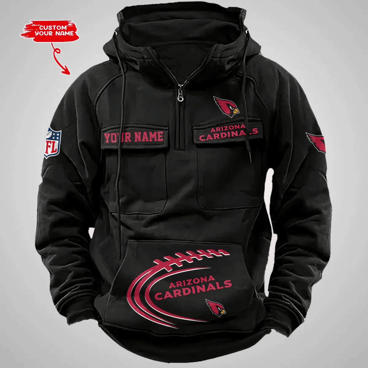 Arizona Cardinals Vintage Men Hoodie AZVMHD110